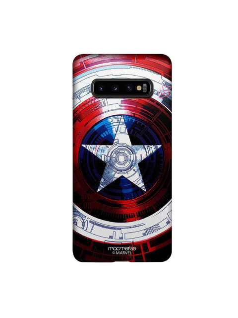 

macmerise Red & Blue Marvel Comics Captains Shield Decoded Sublime Samsung Galaxy S10 Plus Back Case