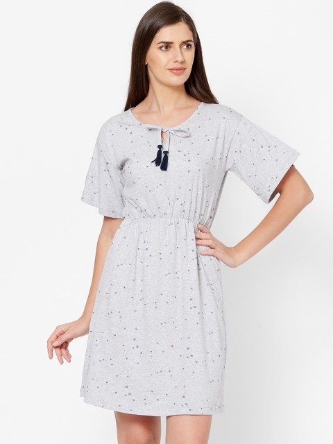

Juliet Grey Printed Sleep Shirts