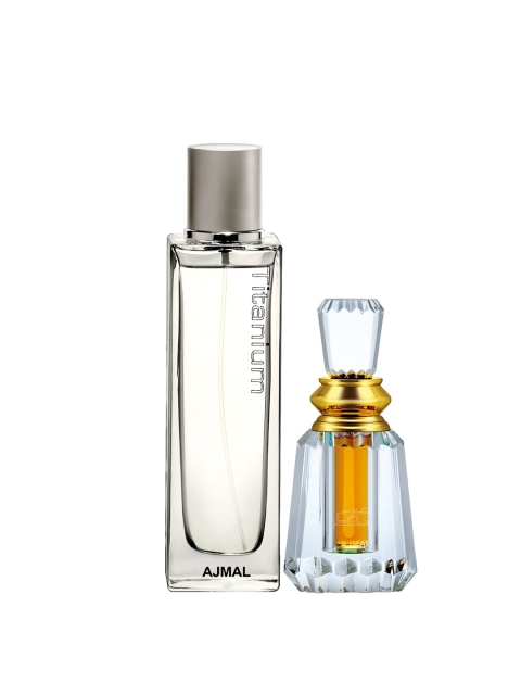 

Ajmal Adults Citrus Spicy Perfume & Oudh Mukhallat CP Oil Oudhy Alcohol-free Attar Kit, Transparent