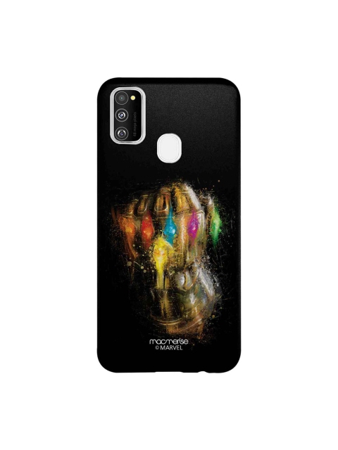 

macmerise Black & Gold-Toned Marvel Comics Gauntlet Brushstrokes Sublime Samsung Galaxy M30S Back Case