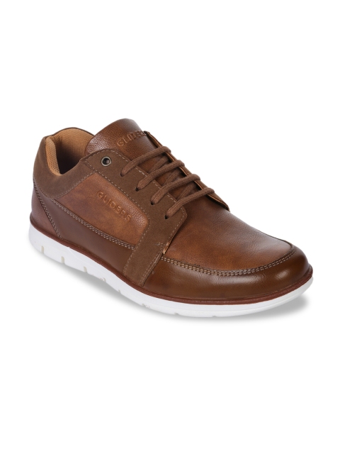 

Liberty Men Tan Brown Solid Sneakers
