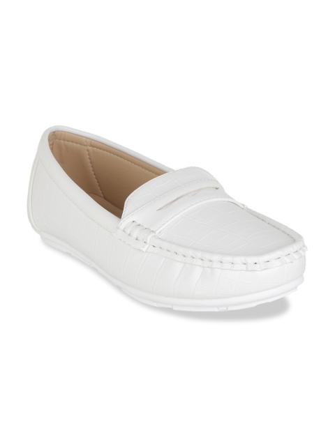 

Flat n Heels Women White Loafers