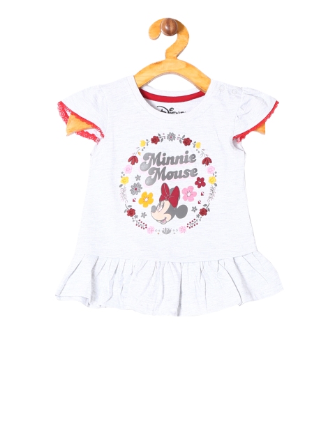 

Colt Girls's Grey & Red Minnie Mouse Printed Tunic