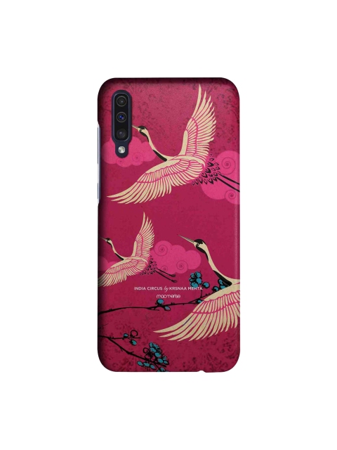 

macmerise Pink & Beige Flying flamingoes Sublime Samsung A50 Back Cover