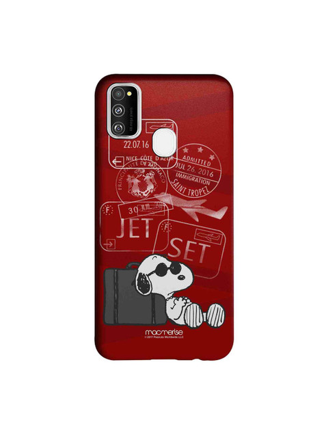 

macmerise Red & White Peanuts Jet Set Go Sublime Samsung Galaxy M30S Back Case