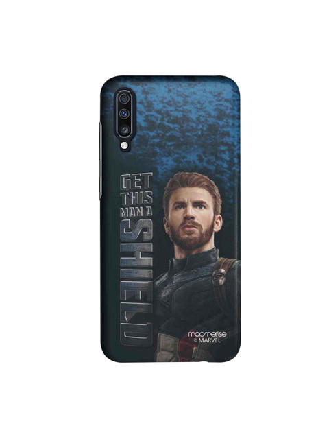 

macmerise Blue & Grey Marvel Comics Shield For Captain Sublime Samsung Galaxy A70 Back Case