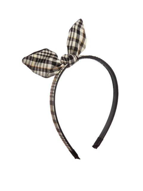 

Stoln Girls Beige & Black Checked Bow Hairband
