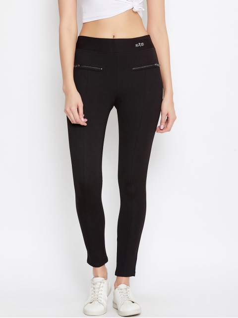

ALIZA Women Black Solid Slim-Fit Treggings