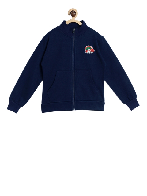 

SWEET ANGEL Girls Navy Blue Solid Sweatshirt