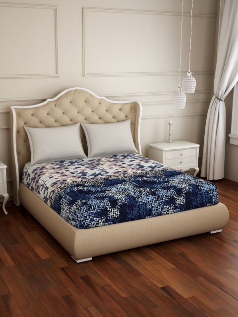 

Spaces Atrium Plus Abstract Blue 1 King Size Fitted Sheets With 2 Pillow Cover