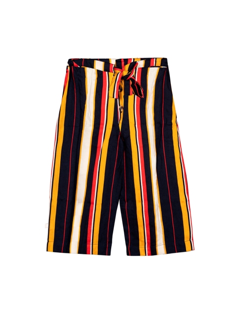 

Budding Bees Girls Multicoloured Regular Fit Striped Regular Trousers, Multi