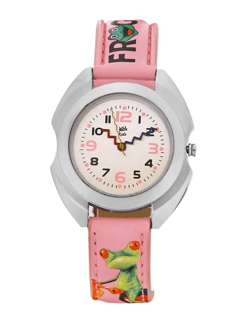 

Kool Kidz Unisex Kids White & Pink Analogue Leather Watch DMK 037 FPK