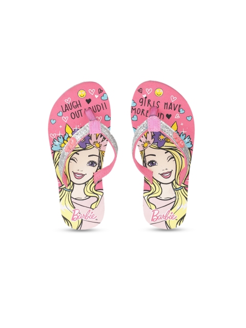 

Kids Ville Girls Pink Embellished Thong Flip-Flops