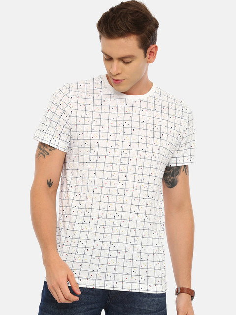 

Classic Polo Men Multicoloured Checked Round Neck T-shirt, Multi