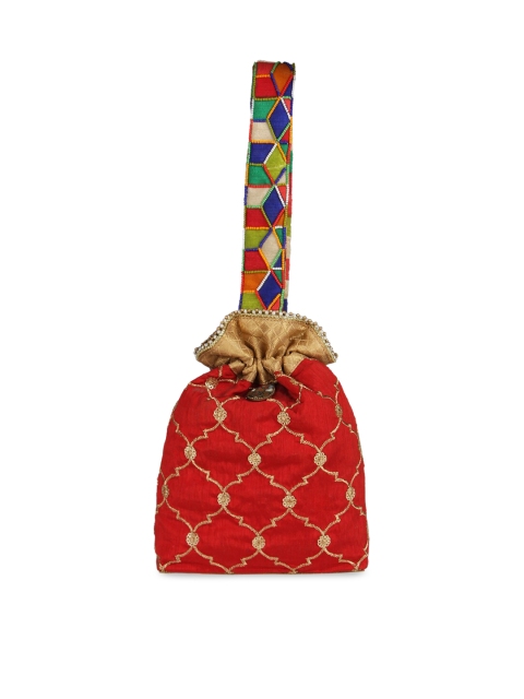 

Rocia Red Zari Embellished Potli