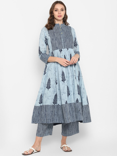 

Aprique FAB Women Blue Printed Kurta with Palazzos