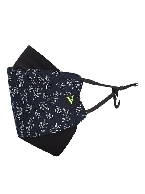 

Van Heusen Men Navy Blue & White Printed 3-Layer Reusable Cloth Mask