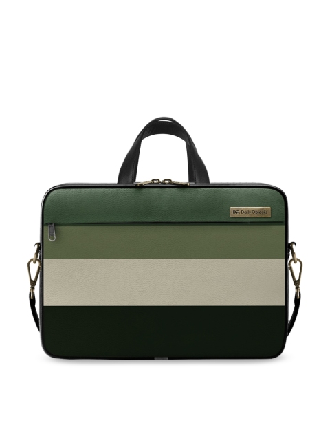 

DailyObjects Unisex Cream-Coloured & Black Striped Messenger Bag