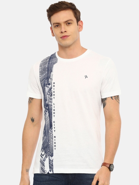 

Classic Polo Men White Printed Round Neck T-shirt