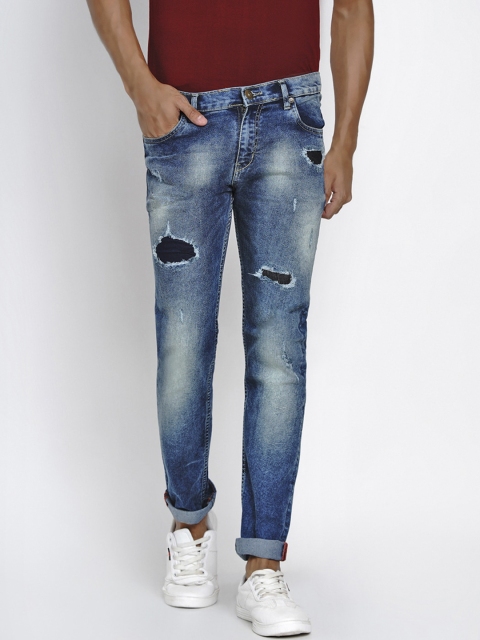 

Dais Men Blue Slim Fit Mid-Rise Mildly Distressed Stretchable Jeans