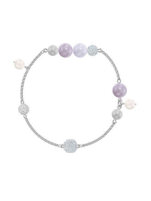 

SWAROVSKI Rhodium Plated Remix Collection Pearl Strand, Violet