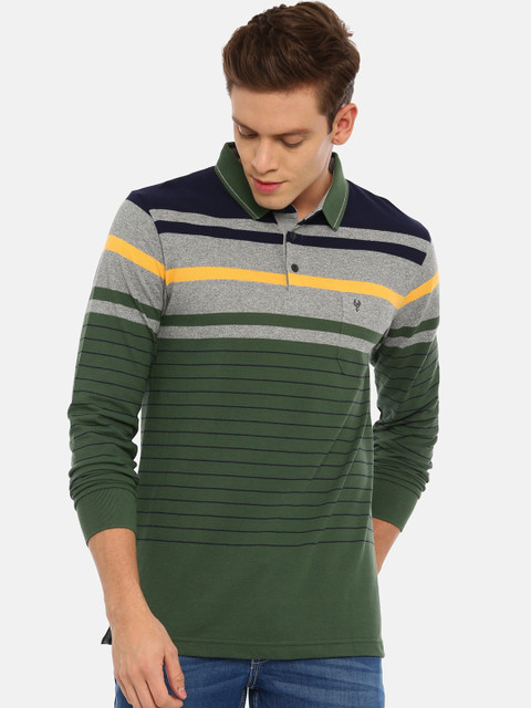 

Classic Polo Men Multicoloured Striped Polo Collar T-shirt, Multi
