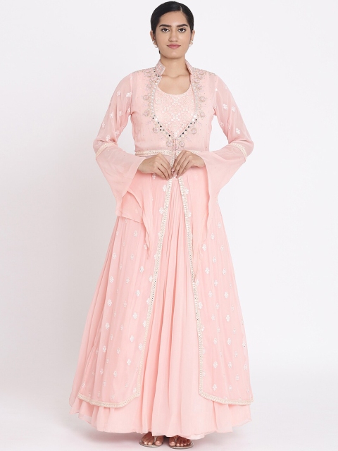 

Koskii Pink Ready to Wear Lehenga with Blouse
