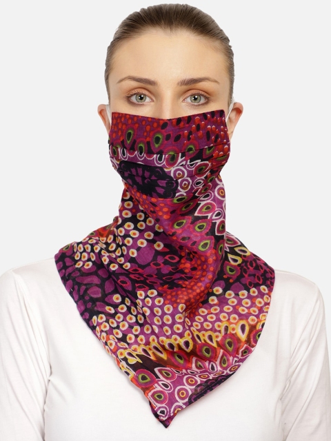 

Anekaant Women Printed 3-Ply Anti-Pollution Reusable Scarf Style Mask, Multi
