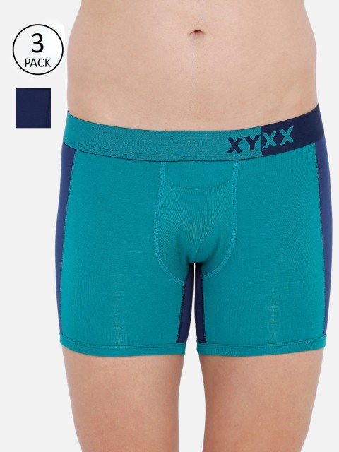 

XYXX Men Pack Of 2 Colourblocked Ultra-Soft Antimicrobial Trunks XYTRNK2PCKN172, Navy blue