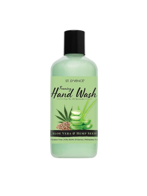 

ST. DVENCE Aloe Vera & Hemp Seed Hand Wash 300 ml, Green