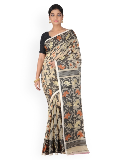 

PinkLoom Multicoloured Pure Cotton Woven Design Handloom Jamdani Sustainable Saree, Multi