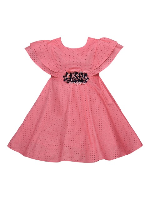 

Wish Karo Girls Pink Printed Fit and Flare Dress