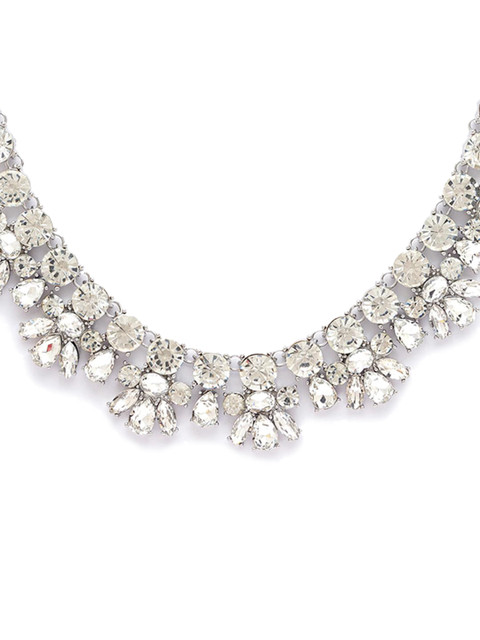 

Globus Women Silver-Plated Stone-Studded Necklace