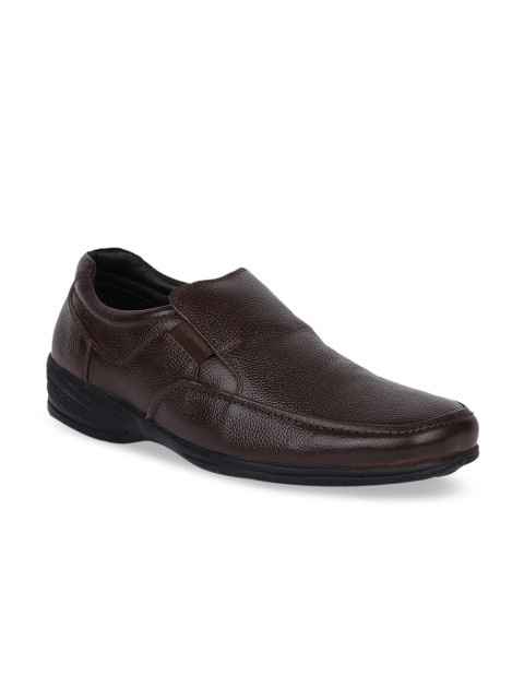 

Hush Puppies Men Brown Solid Leather Formal Slip-Ons