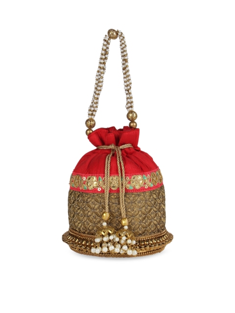 

Rocia Red & Green Embellished Embellished Clutch