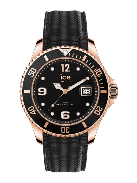 

Ice Unisex Black & Rose Gold-Toned Steel Analogue Watch 16765