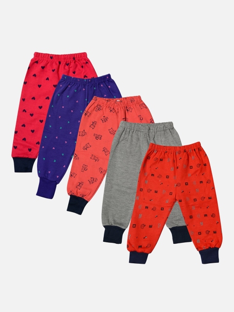 

TINY HUG Infant Boys Pack of 5 Assorted Slim-Fit Joggers