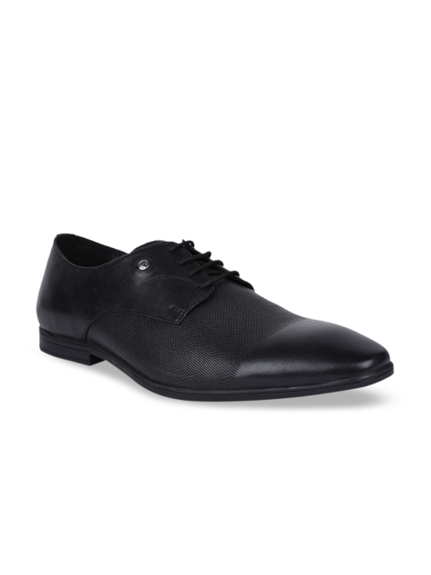 

Hush Puppies Men Black Solid Leather Formal Derbys