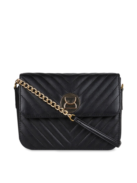 

Rocia Black Solid Sling Bag