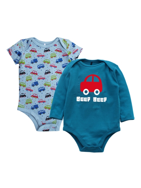 

Kadambaby Infants Pack Of 2 Rompers, Blue