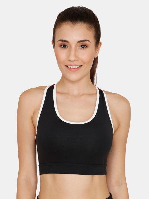 

Zelocity Black Solid Non-Wired Non Padded Sports Bra ZC4570FASH0BLAK