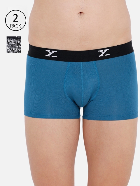 

XYXX Men Pack Of 2 Ultra Soft Antimicrobial Trunks XYTRNK2PCKN186, Blue