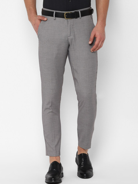 

Allen Solly Men Grey Slim Fit Self Design Chinos