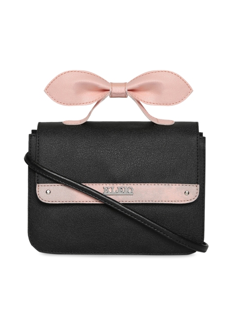

KLEIO Black & Pink Solid Sling Bag