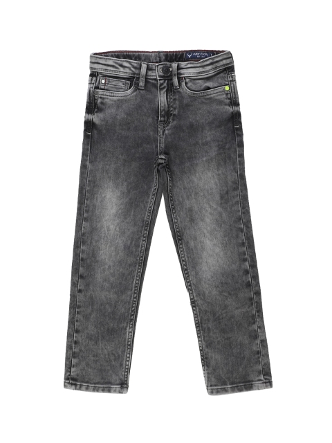 

Allen Solly Junior Boys Grey Regular Fit Mid-Rise Clean Look Jeans