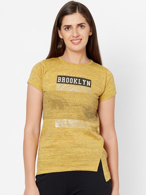 

Juliet Women Mustard Yellow Printed Lounge T-Shirt