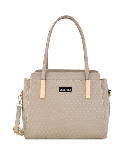 

Bellissa Cream-Coloured Printed Handheld Bag