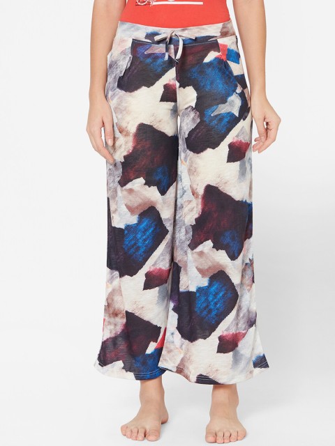 

Juliet Women Beige & Blue Printed Lounge Pants