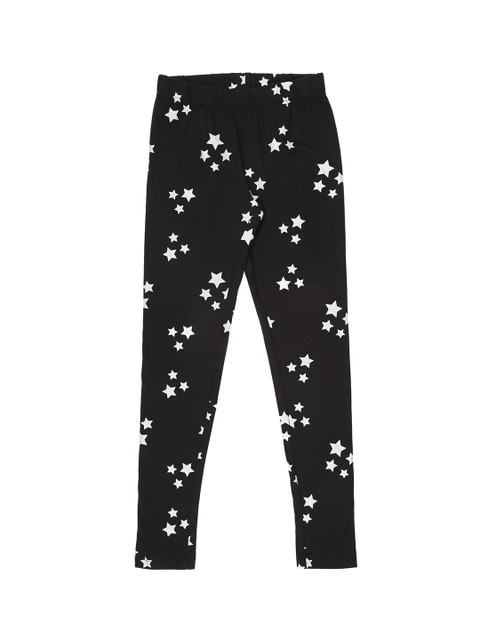 

POPPERS by Pantaloons Girls Black & White Printed Ankle-Length Leggings