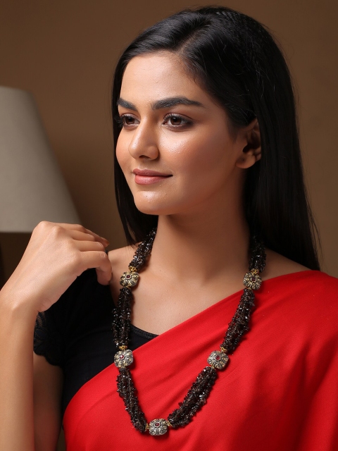 

Shoshaa Coffee Brown & Gold-Plated Necklace